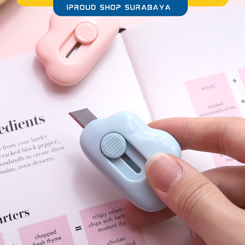 

Mini Cutter Kater Silet Portable Lucu Model Awan Pembuka Paket Estetik Bisa Jadi Gantungan Kunci