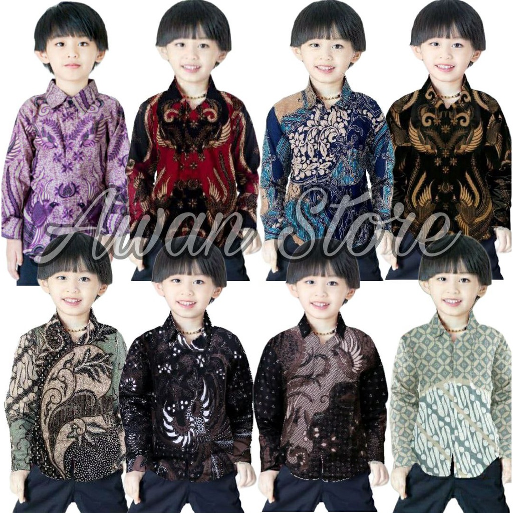 KEMEJA BATIK ANAK COWOK/BATIK AWAN SETORE/BAJU BATIK ANAK COWOK//BATIK ANAK LAKI LAKI//BAJU KIDS ANAK TERBARU MURAH