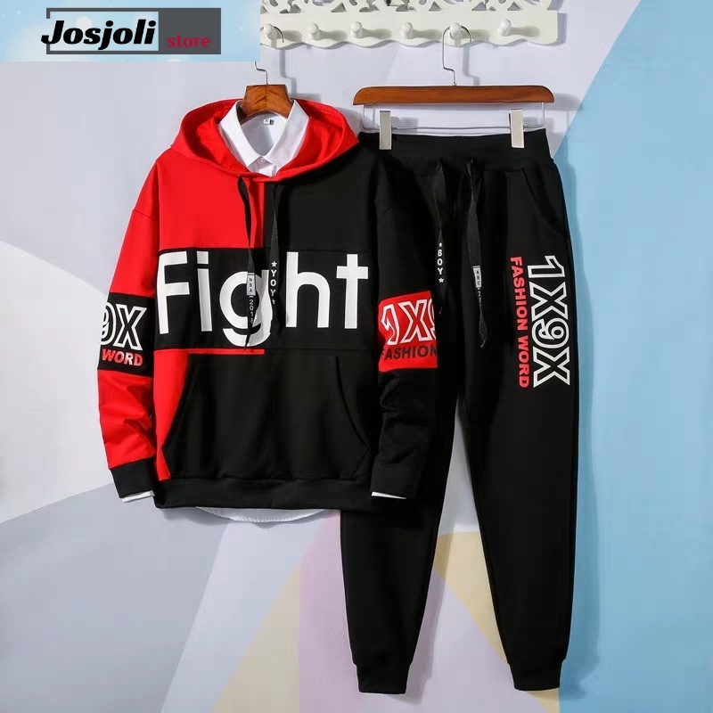 JOSJOLI_STORE/Stelan Fight/Satu Stel Atasan dan Bawahan Pria Dewasa/Fit L