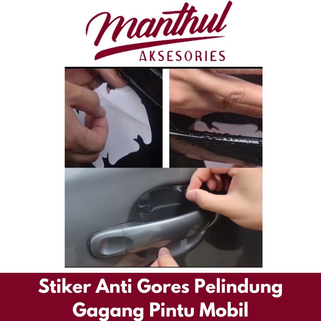 Stiker Anti Gores Pelindung Gagang Pintu Mobil - Car Handle Protector