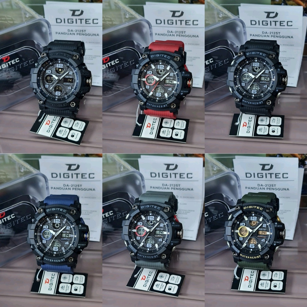 PENGIRIMAN INSTANT - JAM TANGAN Pria sport rubber Digitec DA2125 / DA-2125/ DA 2125 original