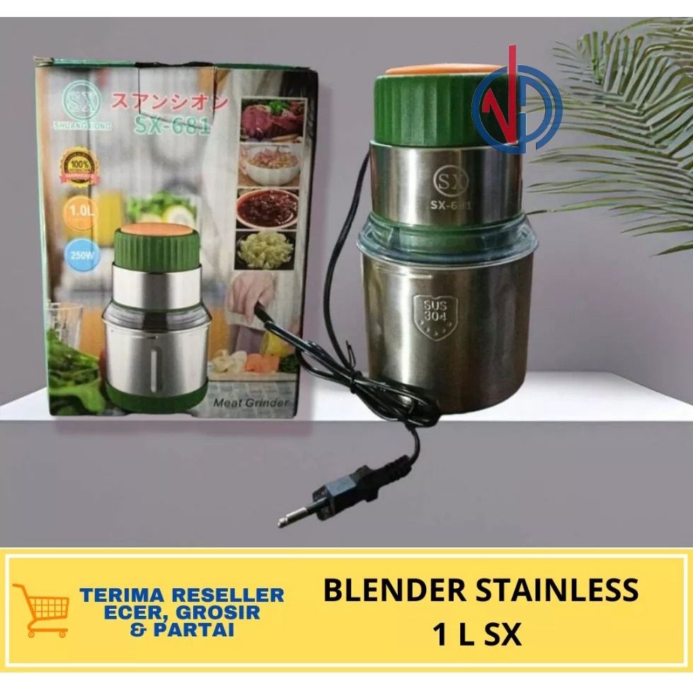 Jual Blender Stainless L Gilingan Daging Elektrik Meat Grinder Blender Daging Chopper