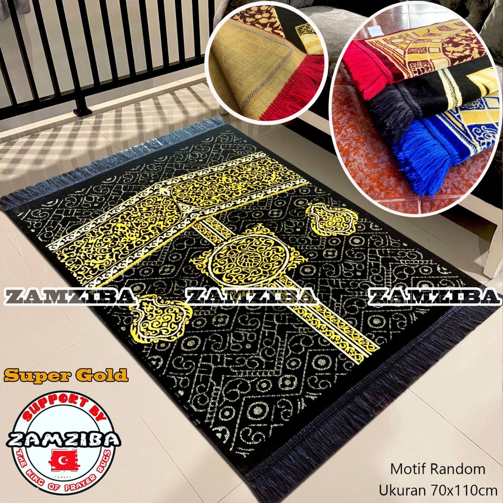 Sajadah Dewasa Ukuran 70x110 Sajadah Turki Kiswah Bulu Lembut, Tebal, Halus