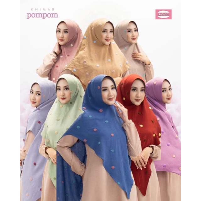 Khimar Pompom | Khimar Cringkle | Khimar Syair | Khimar Murah | Khimar Viral