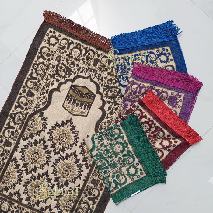 Sajadah SAJADAH TURKEY TURKI GOLD EMAS DEWASA MEWAH KUALITAS EXPORT - AMI Coklat(Z4S6) Sajadah Turki