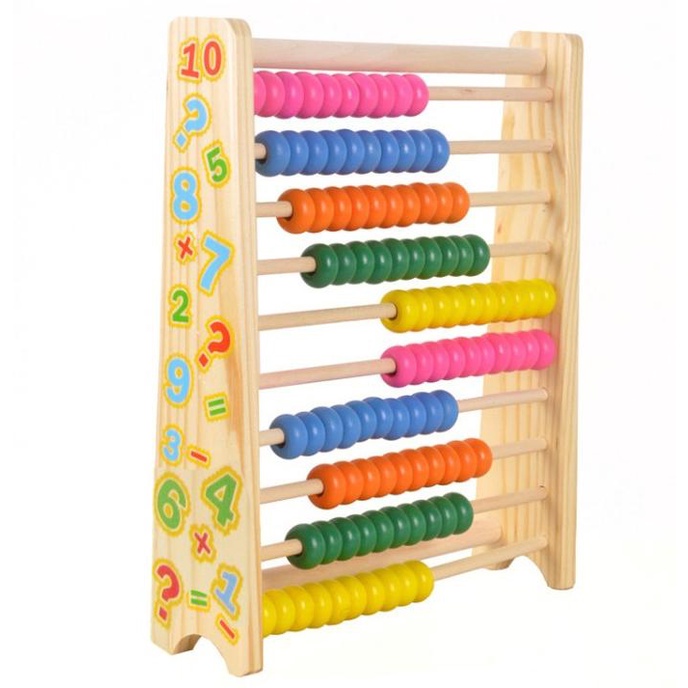 Papan Sempoa Kayu - Mainan Abacus Kayu