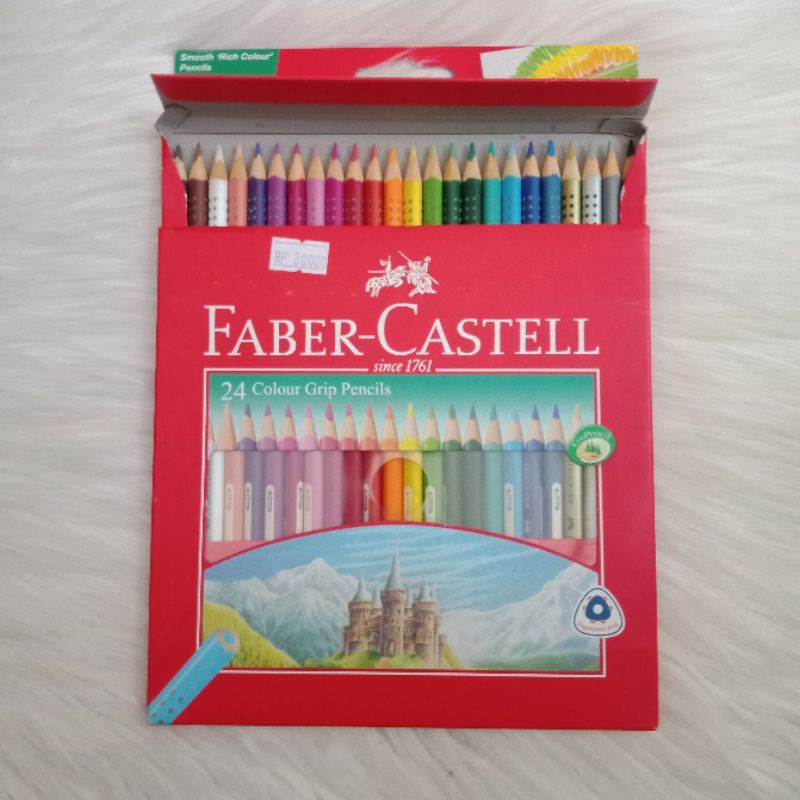 Faber Castell 24 Colour Grip Pencils