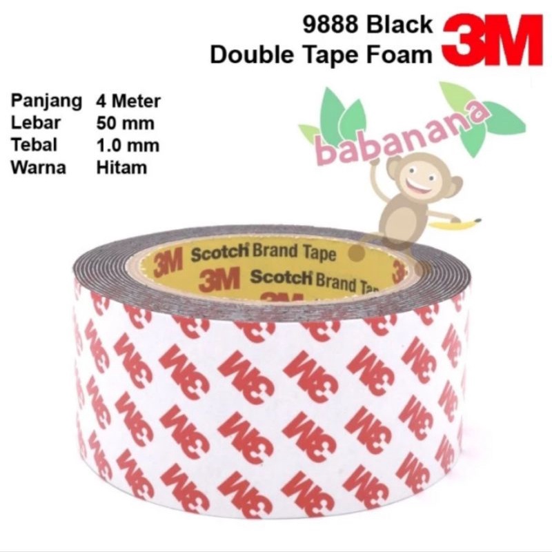 

Double Tape Foam 3M Original 9888 Black Sponge 1 roll 50 mm x 4 meter