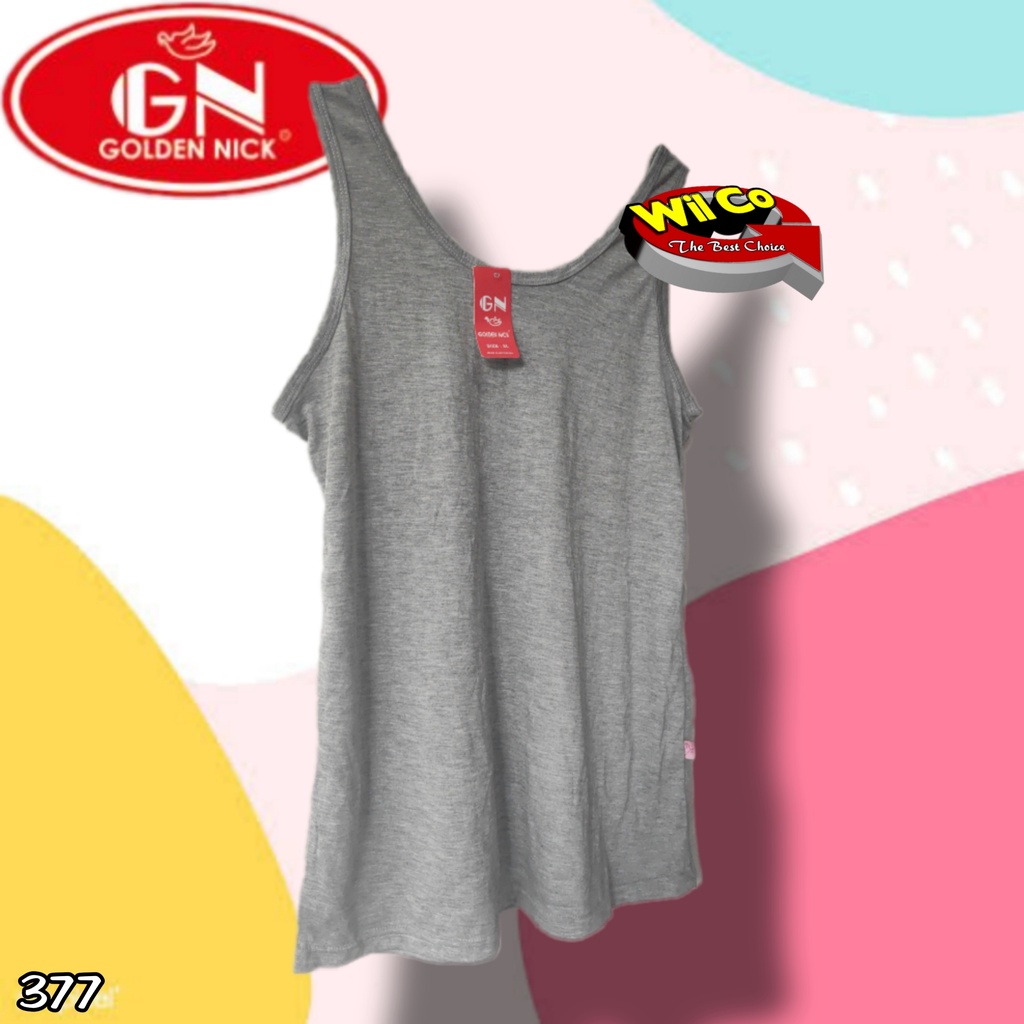 K377 (1-3 pcs) Golden Nick AtasanTanktop Wanita Tali Lebar Size XL - XXL