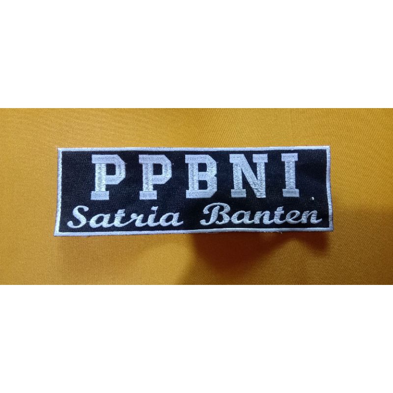 BORDIR LOGO SATRIA BANTEN BUAT DI BELAKANG