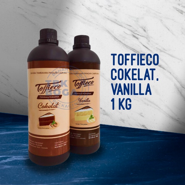 

Perisa Toffieco 1 Kg ( Coklat, Vanilla, Pandan ) Pasta Cokelat Vanila Penyedap