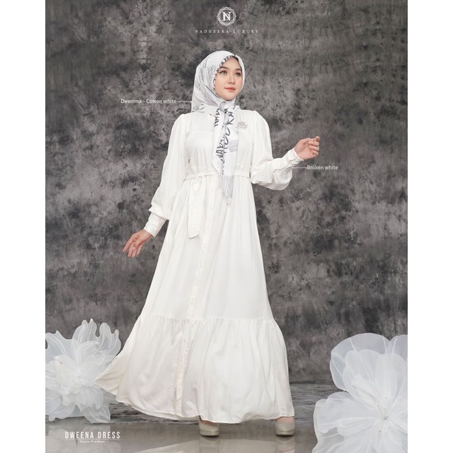 DWEENA DRESS BY NADHEERA LUXURY | GAMIS MUSLIM TERBARU