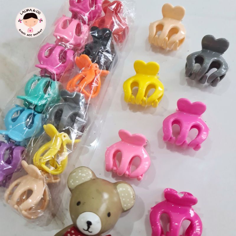 Jepit kecil 12pc murah 3,5cm grosir lusinan