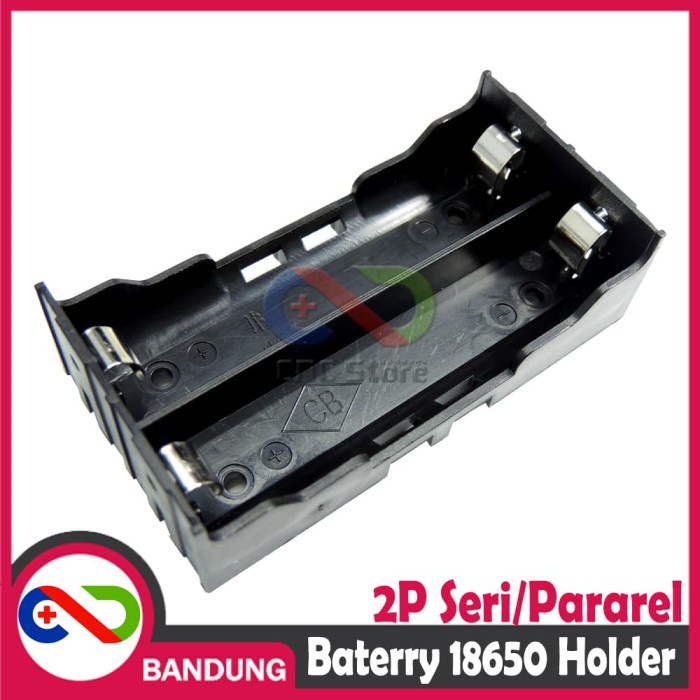 TEMPAT BATERAI 18650 HOLDER BATTERAY 18650 CASE BATERRY 18650 2 SLOT PARAREL