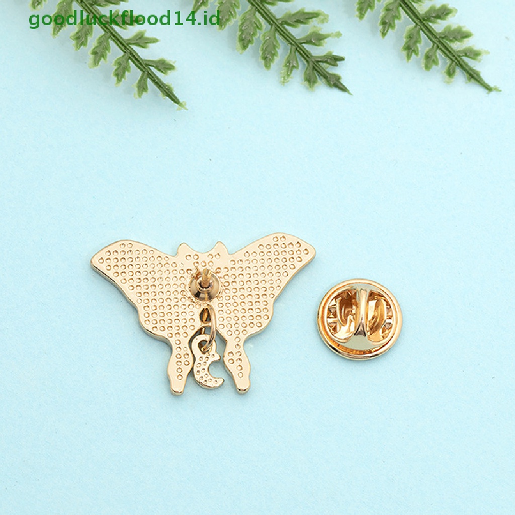 [GOOGFOUR] Butterfly Bros Enamel Pin Lencana Ngengat Imlek Fase Bulan Bros Perhiasan Hadiah [TOP]