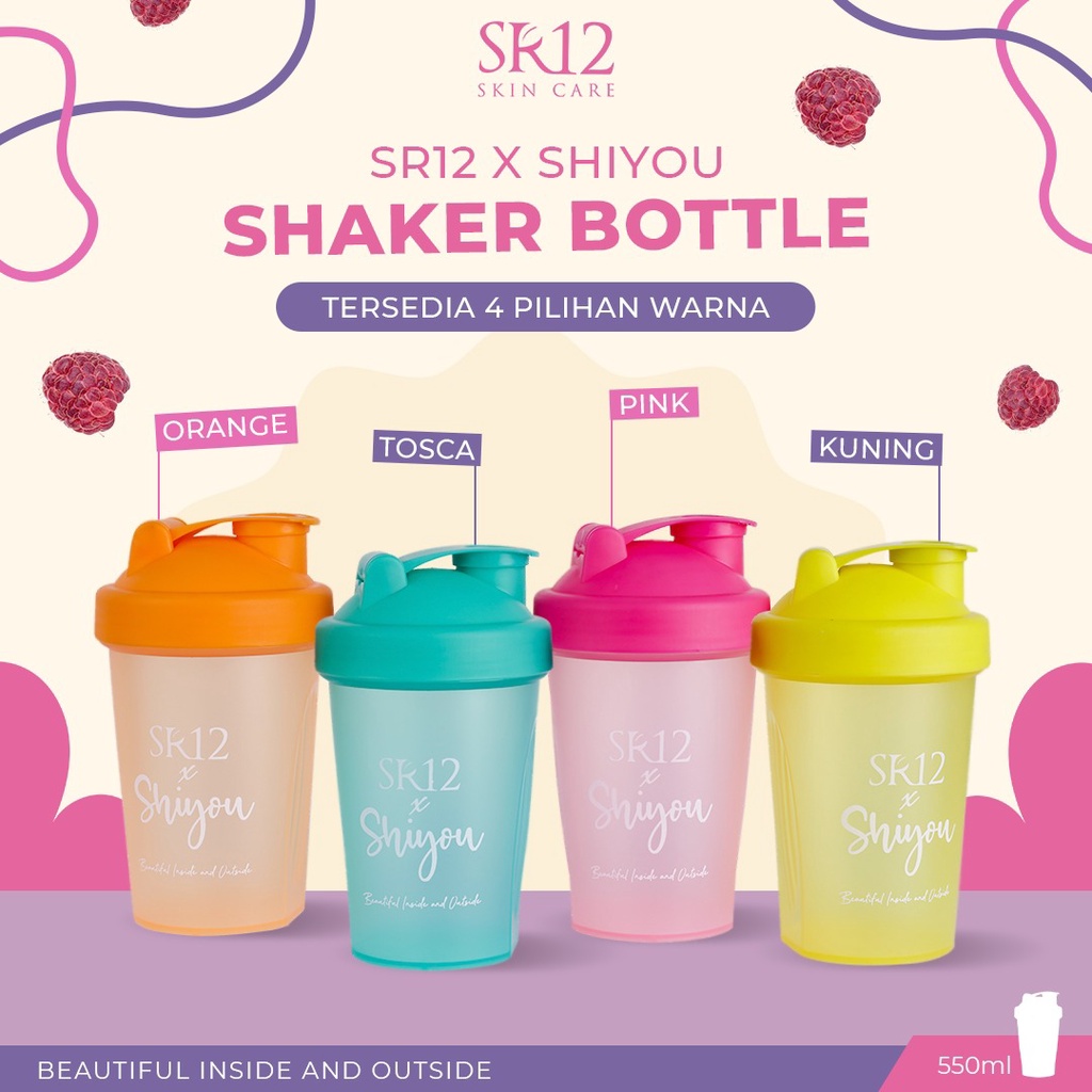 Botol Shaker SR12 / Botol Tumbler Kemasan Praktis Ukuran 550ml