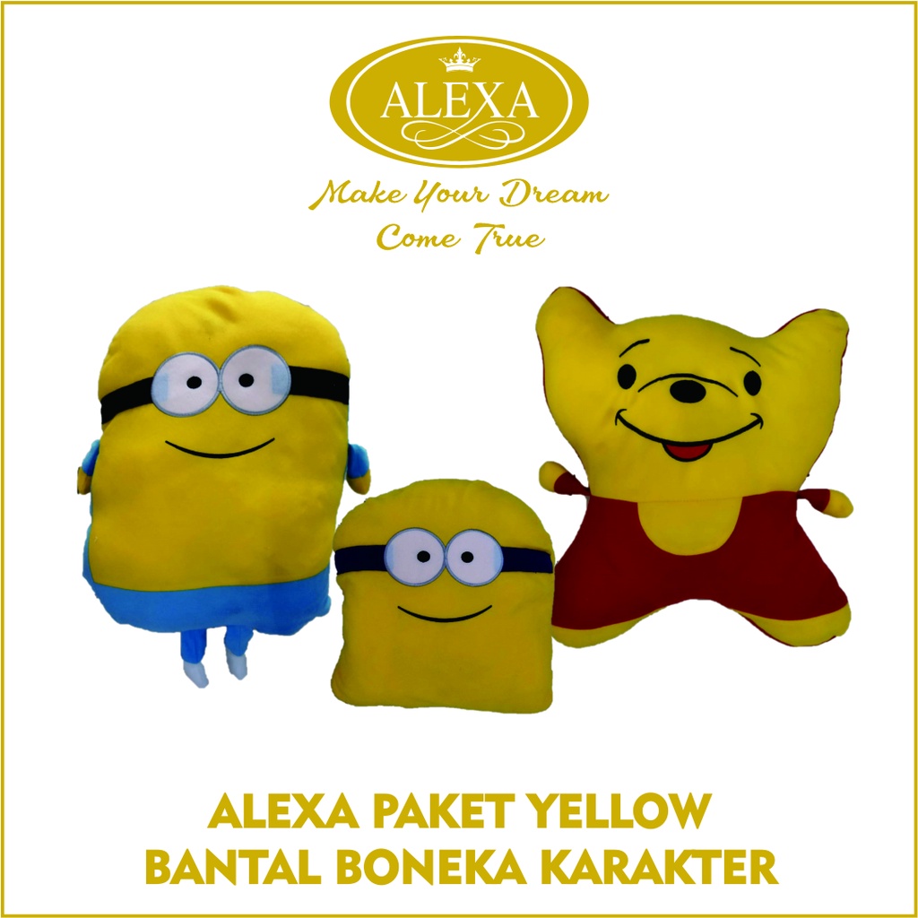 ALEXA Paket Bantal Boneka Karakter