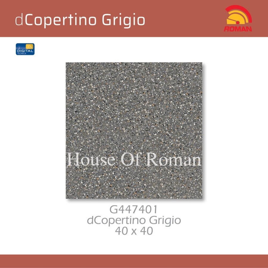 ROMAN KERAMIK DCOPERTINO GRIGIO 40X40 G447401 (ROMAN HOUSE OF ROMAN)