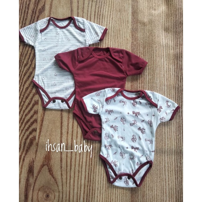 3 pcs jumper bayi seri maron