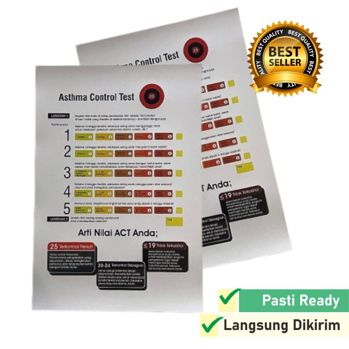 Poster asthma contol test/Kontrol Tes Asma/Poster ACT/Asthma Control Test