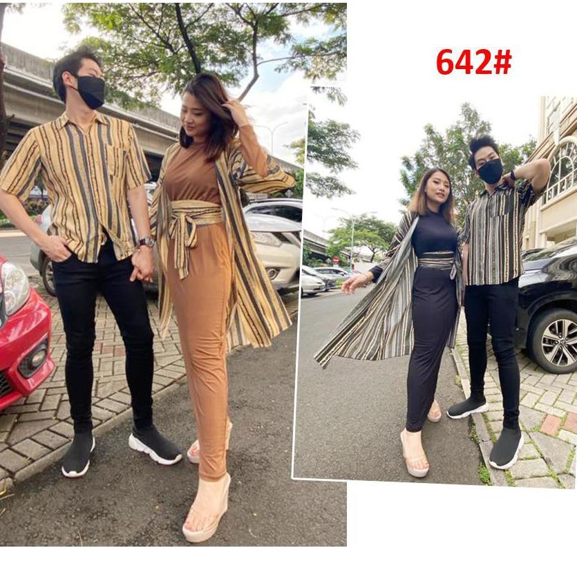 EMA.20Ja23ᵂ ▪ COUPLE 642 Couple/Gamis Wanita+Kemeja+Free Belt