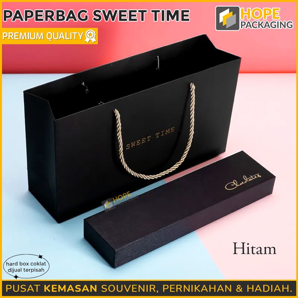 PaperBag Sweet Time 29x16x8cm / paper Bag Hadiah Valentine / kantong Kado imlek Goodie Bag souvenir lebaran