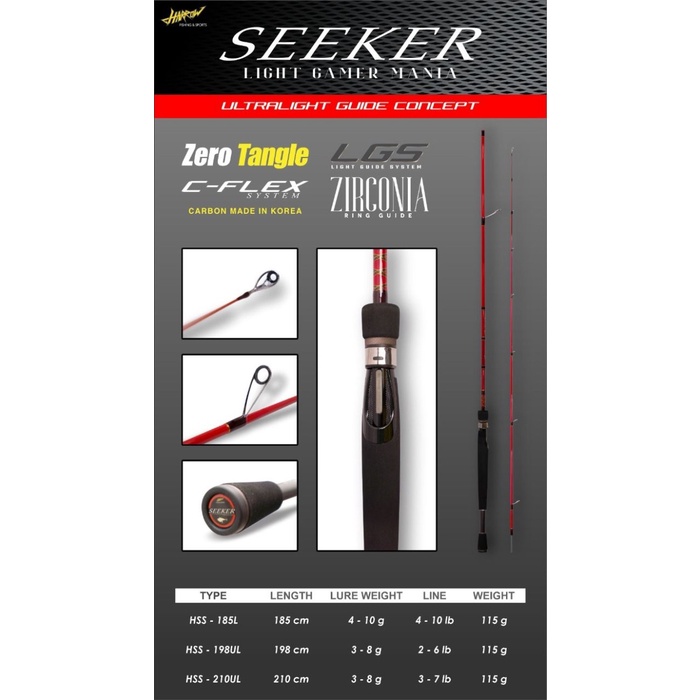 ~@~@~@~@] Joran UL Spinning Harrow Seeker Light Game Ultra Light