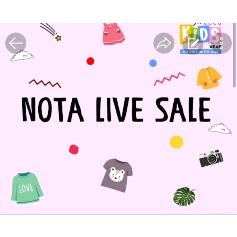 NOTA LIVE SALE MIDI DRESS ANAK LELANG 10 RIBU