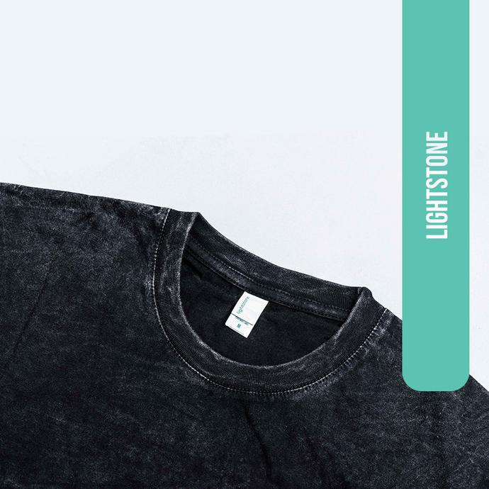 BRG BARU kaos polos washed - dark stone washed t-shirt lighstone