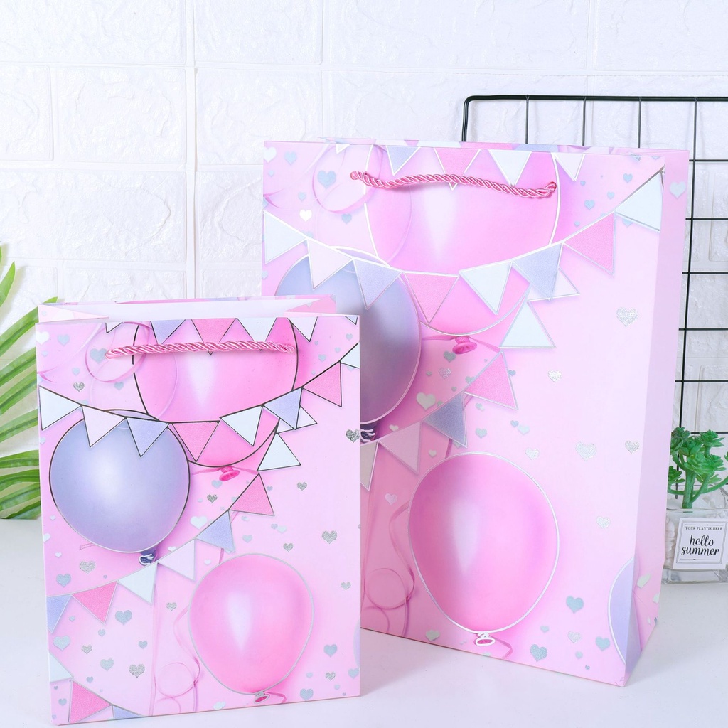 

Agftoys Goodie Bag 2D Best Wishes Keren Cute Paperbag Ballon Tas Kado