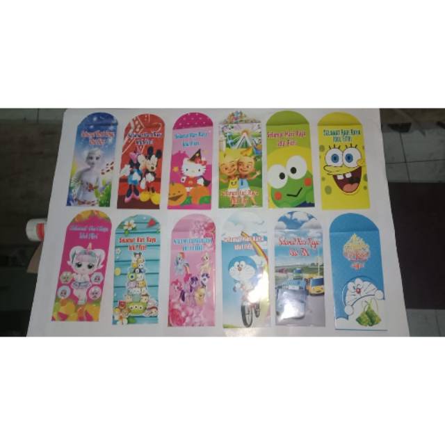 

Angpaoo buat lebaran ukuran 8x16cm isi 100 pcs
