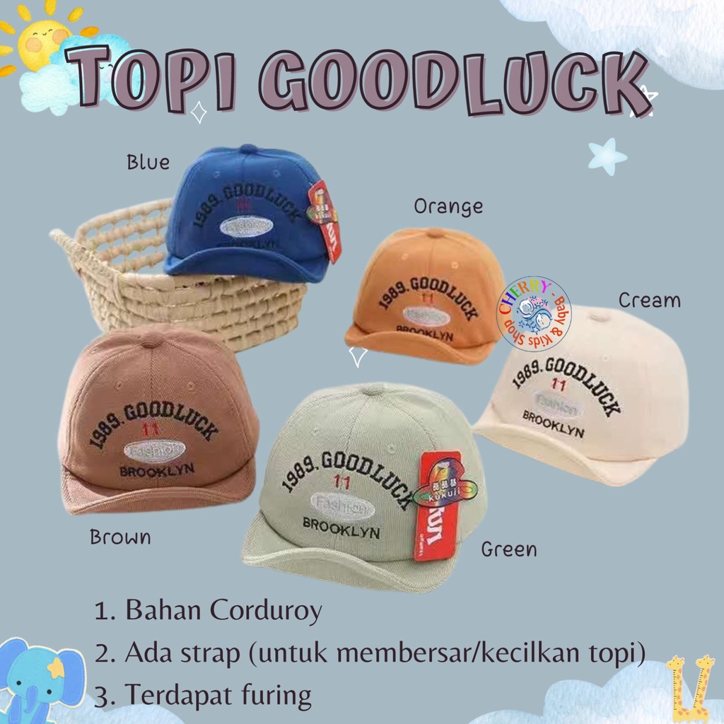 Topi Teddy Baseball Bordir 1-3 Tahun Topi Teddy / Gajah Balon / What / GC Bear / Dot Ear / Bear Astro Premium Quality CBKS VC