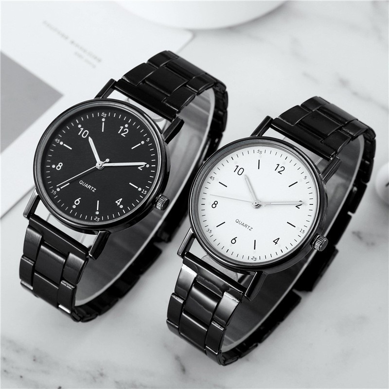 ✅ COD GJS - Jam Tangan Analog Strap Stainless Steel Casual Quartz Unisex Fashion Watch Analog Import