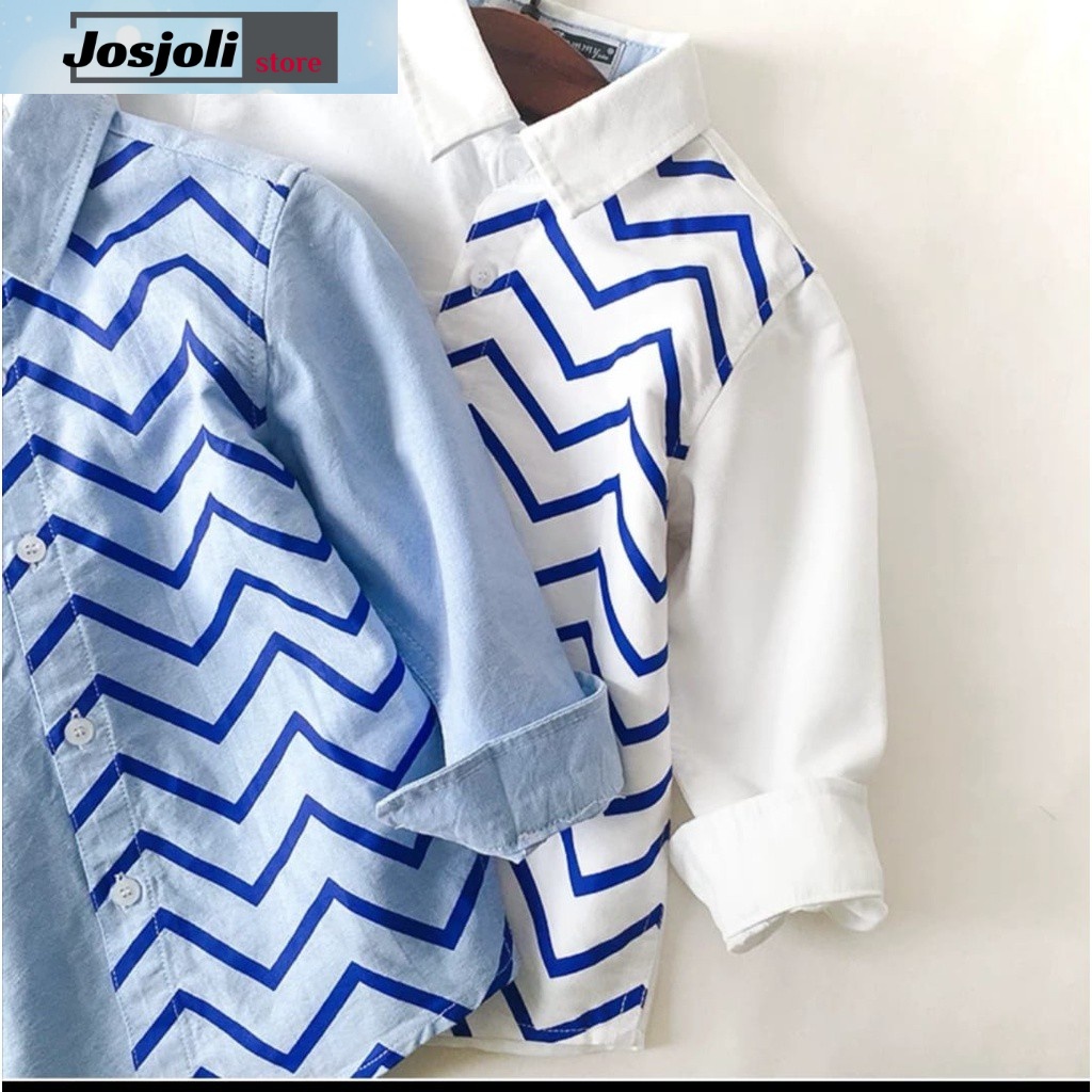 JOSJOLI_STORE/Kemeja Kids Dino/Kemeja Anak Laki-Laki/Usia 1-6 Tahun