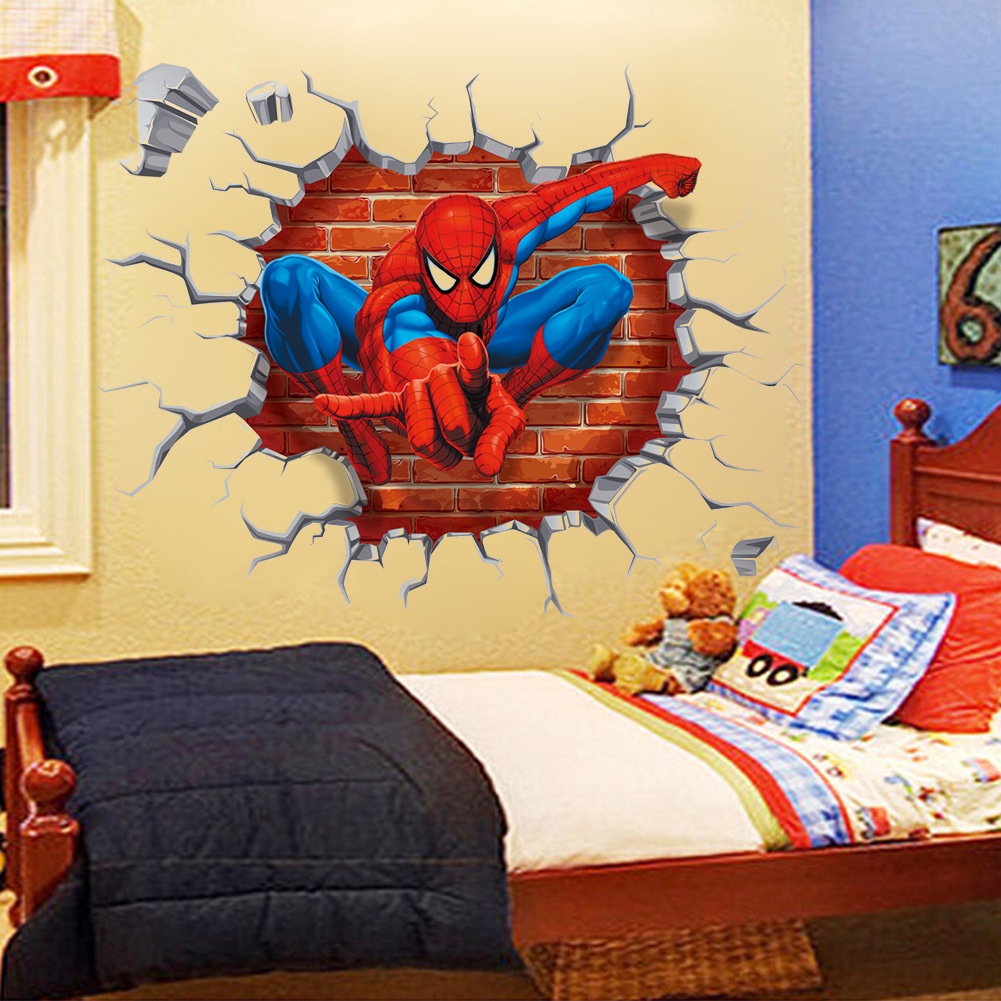 ❤ IJN ❤ WALL STICKER KARTUN SPIDERMAN MCQUEEN AVENGER ONE PIACE BATMAN STIKER DINDING