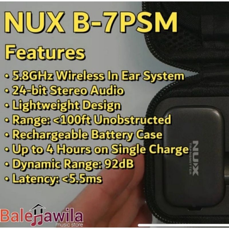 NUX B7PSM WIRELESS IN-EAR MONITORING SYSTEM Nux B 7PSM Original