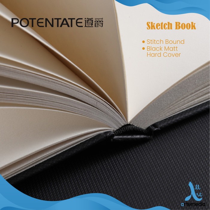 

Terlaris ✨ -POTENTATE A5 Sketchbook 110 Sheets 100gsm Kertas Buku Gambar & Sketsa - A5-14.8 x 21cm- 2.1.23