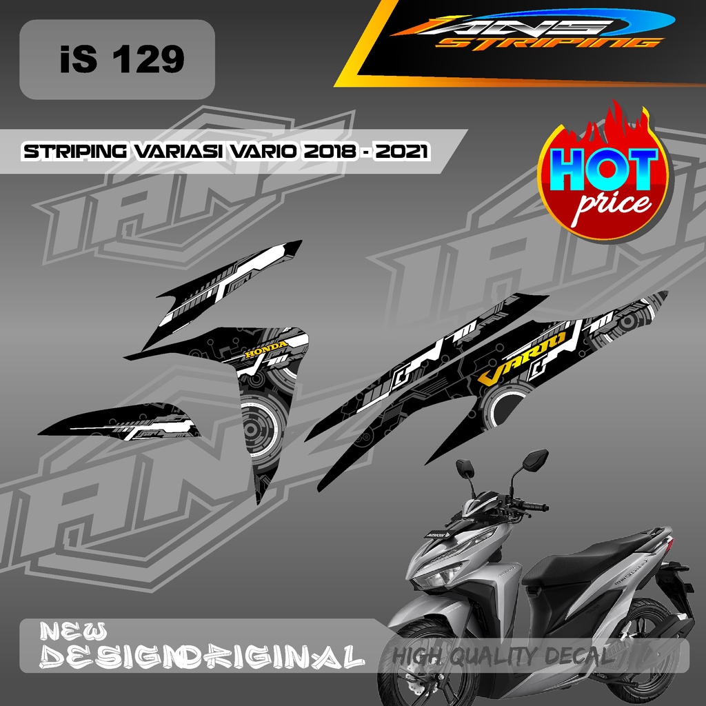 TERBARU STIKER VARIO 125 / 150 CUSTOM DESAIN KONSEP MENGGUNKAN BAHAN HOLOGARAM / NON HOLOGRAM IS129