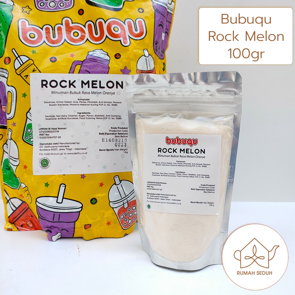 

Bubuqu Rock Melon Powder 100gr - Minuman Bubuk Rasa Melon Cantaloupe