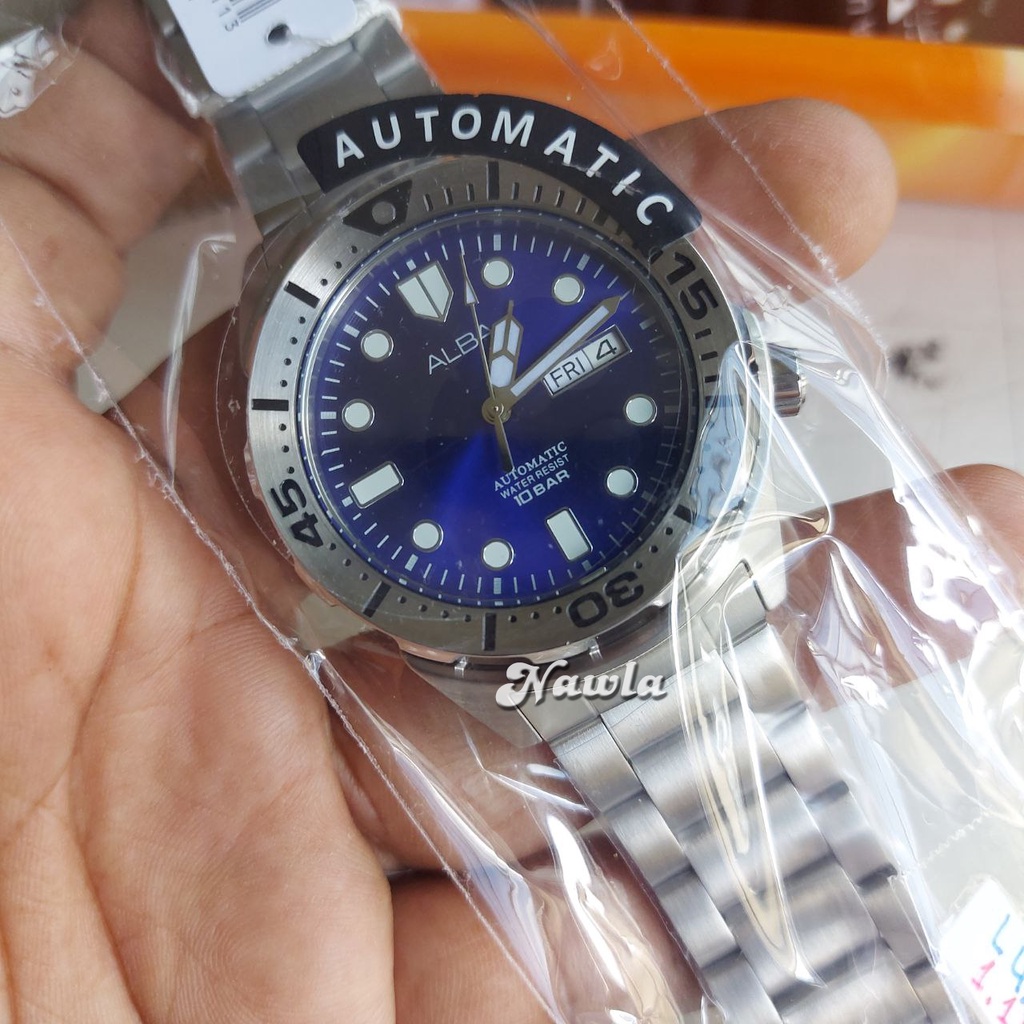 Alba Automatic AL4373X1 Monster Blue Dial - Jam Tangan Pria AL4373