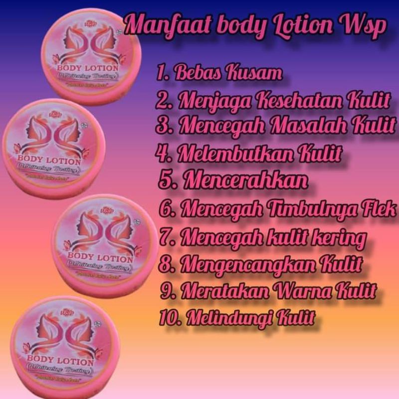 BODY LOTION & BODY SCRUB WHITENING DOSTING WSP