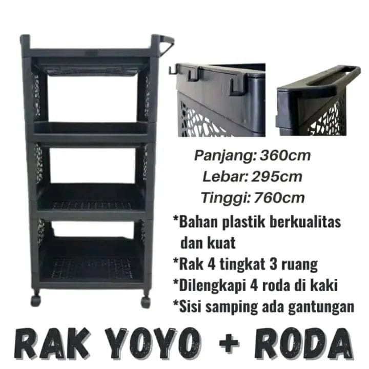 Rak Susun Plastik 4 Tingkat