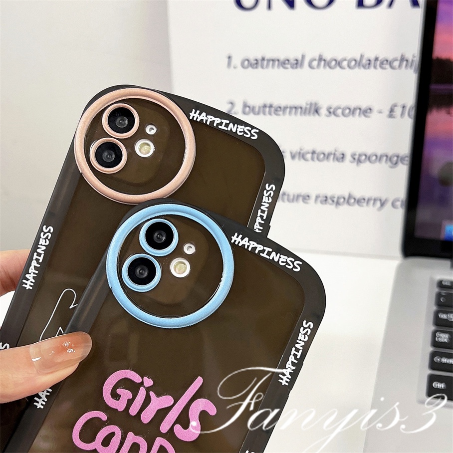 OPPO A78 A17 A17k A77 A77s A57 A76 A96 A16 A16s A16k A15 A15s A74 A54 A95 A94 A93 A53 A32 A5 A9 2020 A5s A3s Reno 8T 7Z 6Z 5Z 6 5 8 A52 A92 F11Pro Huruf Inggris Phone Case Lembut Sarung TPU