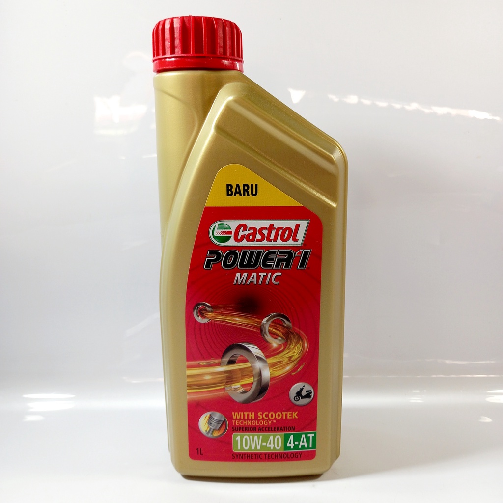 OLI CASTROL POWER 1 MATIC 1 LITER SAE 10W-40 API SN JASO BM