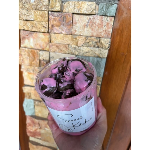 

[Sweetkitchen]Mud cookies black pink // Cookies siram//Cookies jar//Cookies viral Malaysia //Cookies lumer