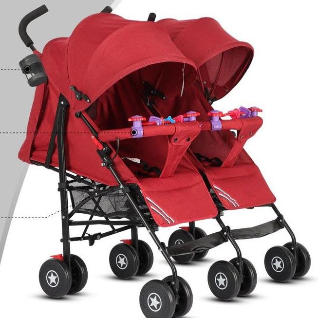 92 Kereta Dorong Kembar Spacebaby SB1013 Kereta Dorong bayi Kembar Stroller Baby Twins 92