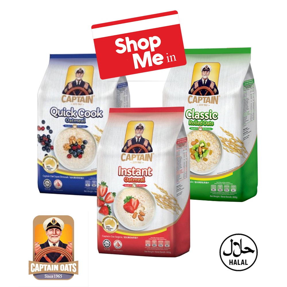 

Captain Oat Oatmeal Instant / Quick Cook / Rolled 800g