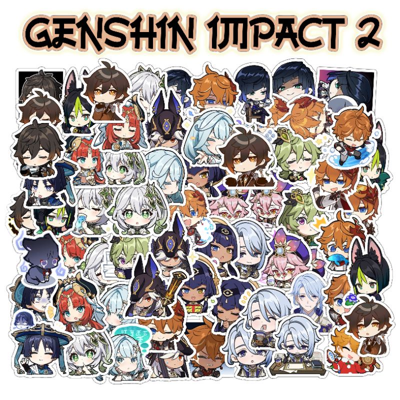 

Isi 31 s/d 42 pcs Sticker genshin impact 2 / Stiker Anime / Stiker tumblr / stiker unik / Planner