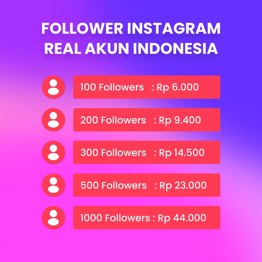 FOLLOWER INSTAGRAM REAL AKUN INDONESIA