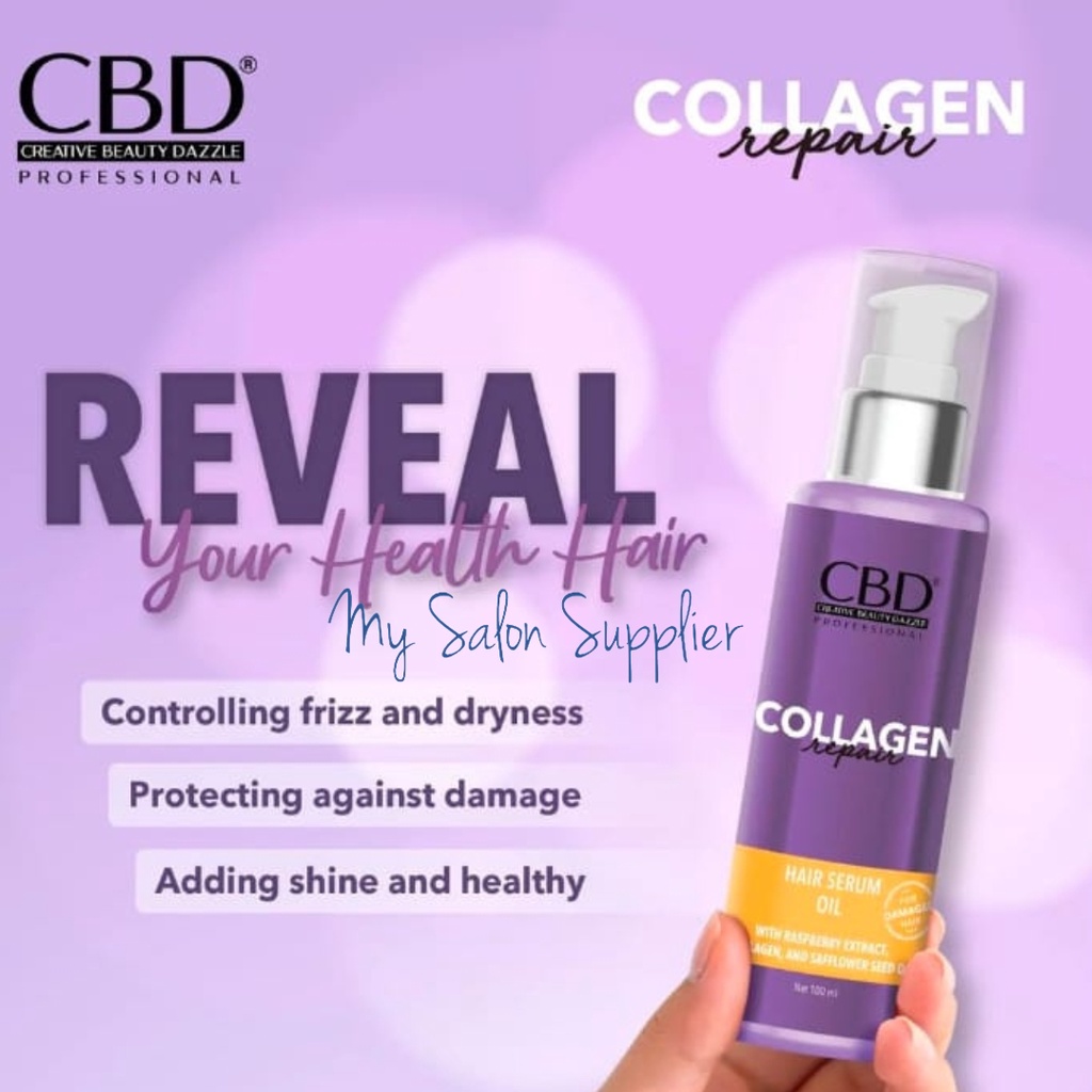 CBD Collagen Repair Hair Serum Oil / Serum Rambut 100ml